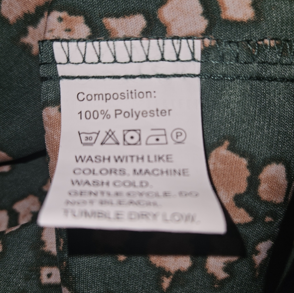 SHEIN Green and Gold Midi Dress NWOT - Picture 7 of 7